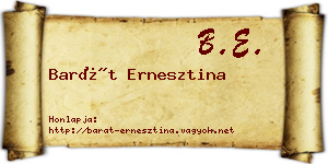 Barát Ernesztina névjegykártya